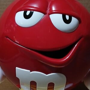 VINTAGE MARS RED M&M STORE DISPLAY TOPPER CANDY 12 X 14 Inch